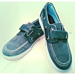 Kid's Size 12 Gray Nautica Boat Shoes Hook & Loop Fastener Twin Pairs Topsiders